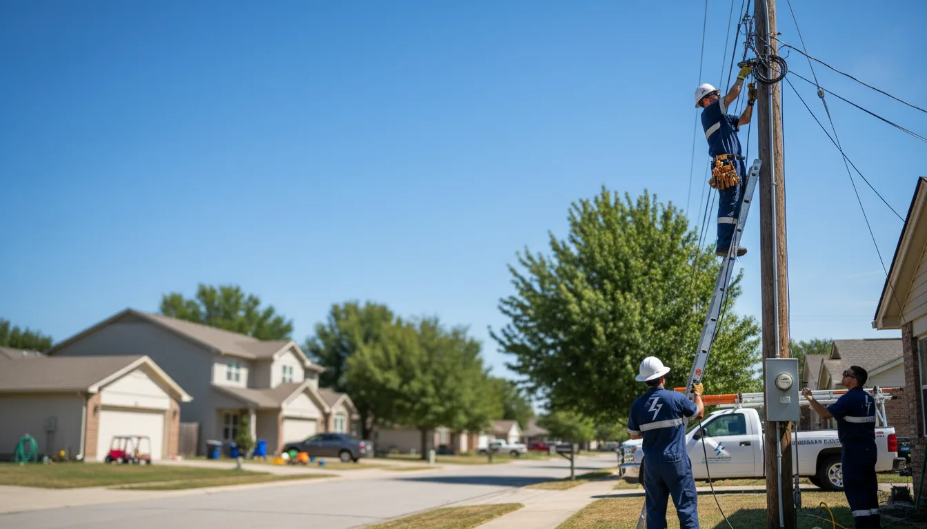 Residential electrician providing installation services in Rowlett, TX